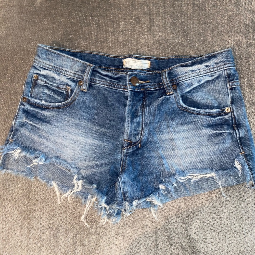 Free People denim shorts
